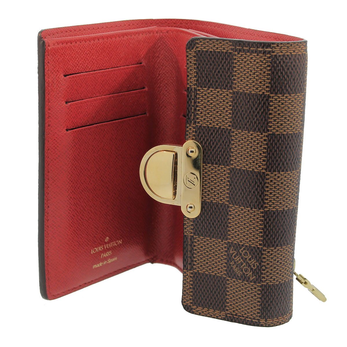 Authentic Louis Vuitton Damier Ebene Koala Wallet GHW