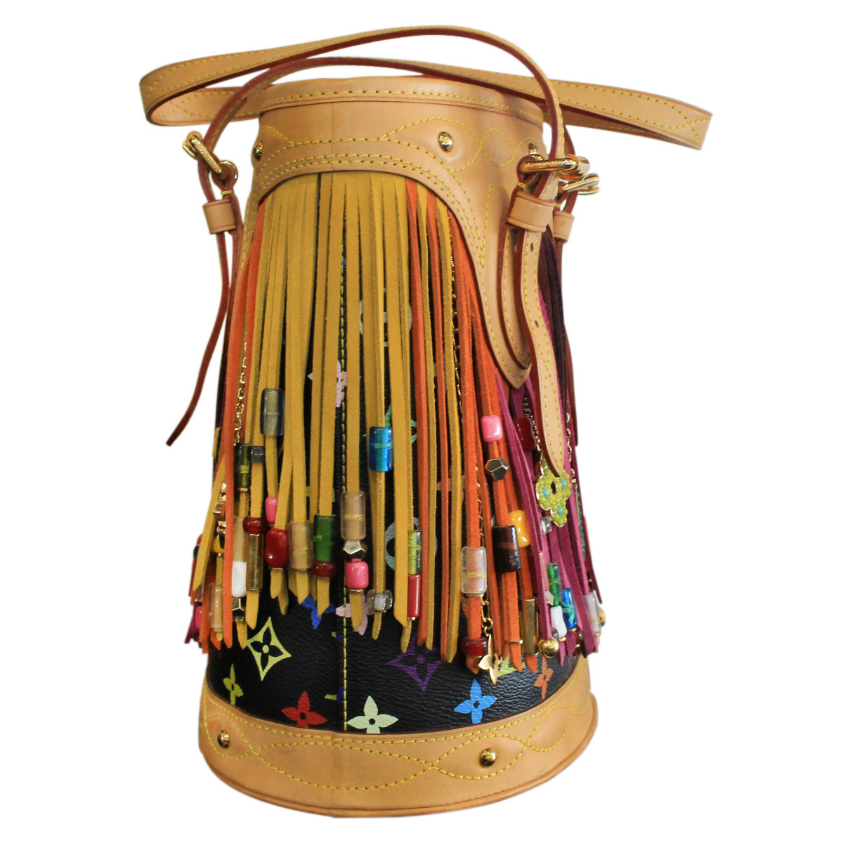 Louis Vuitton Multicolore Canvas Fringe Bucket Bag