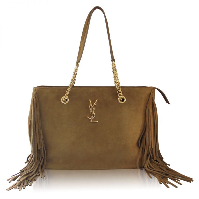 ysl fringe bag suede