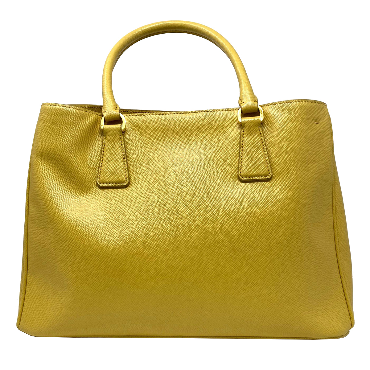 Authentic Prada Saffiano Lux Mustard Medium Tote Bag Authentic Prada Saffiano Lux Mustard Medium Tote Bag
