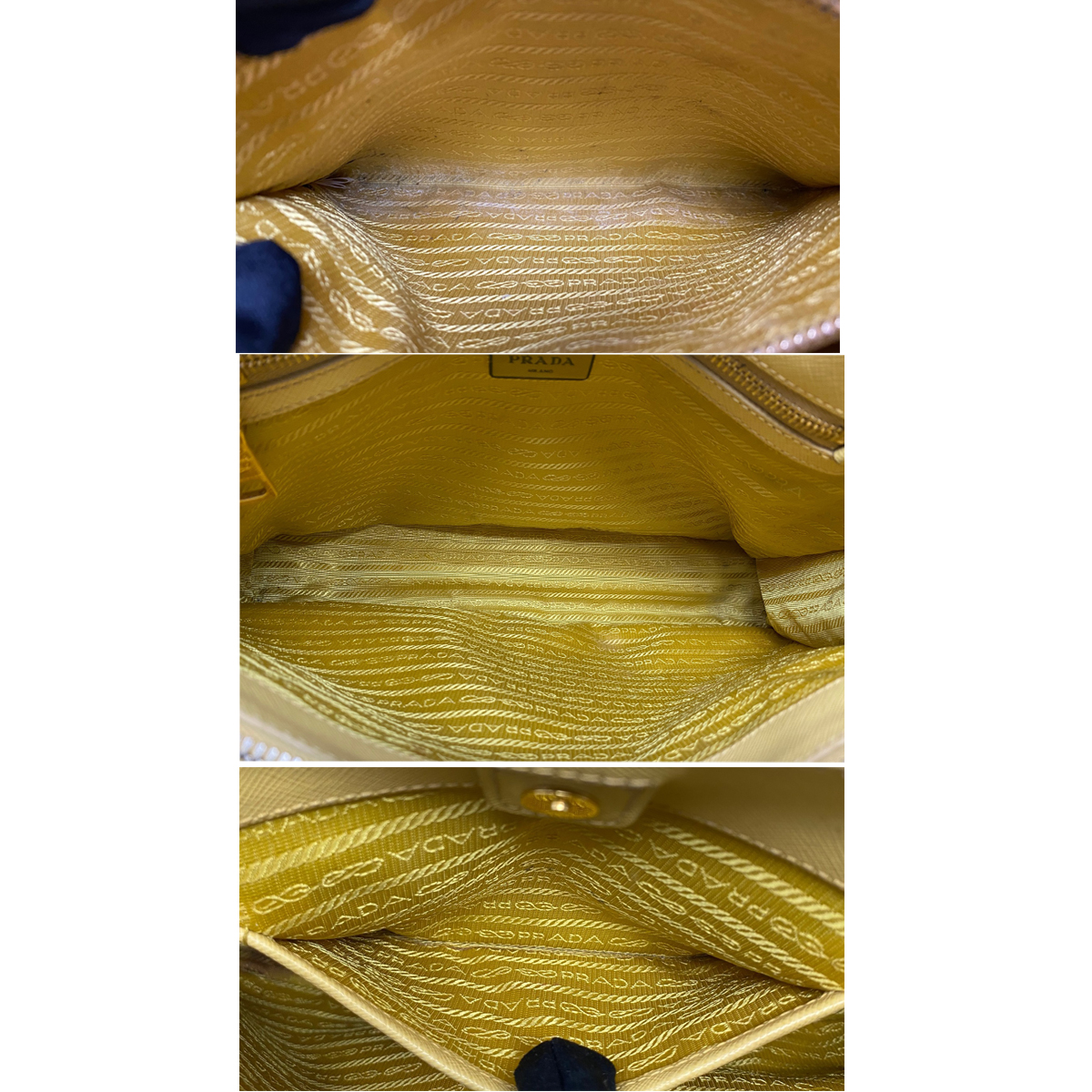 Authentic Prada Saffiano Lux Mustard Medium Tote Bag Authentic Prada Saffiano Lux Mustard Medium Tote Bag