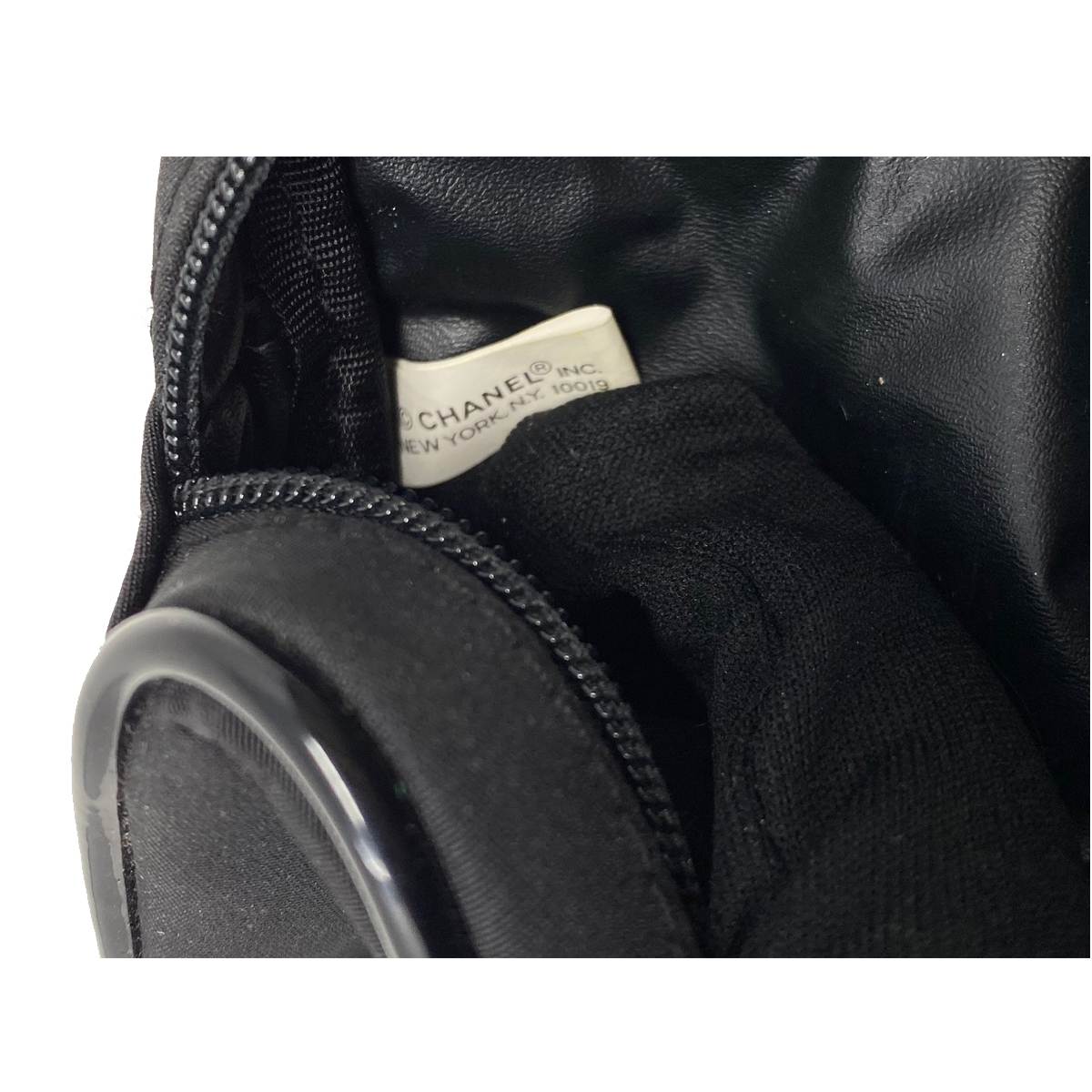 Chanel Beaute Black Nylon Make Up Case with Mirror in Box Chanel Beaute Black Nylon Make Up Case with Mirror in Box