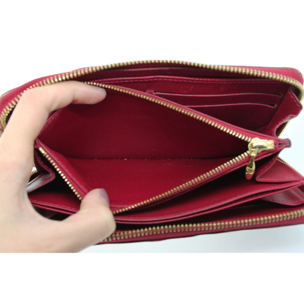 Red vernis Louis Vuitton Zippy Wallet