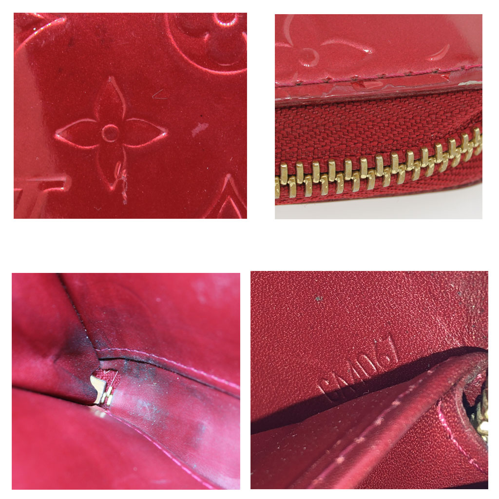Louis Vuitton Red Vernis Zippy Wallet