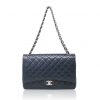 Chanel navy maxi caviar flap bag