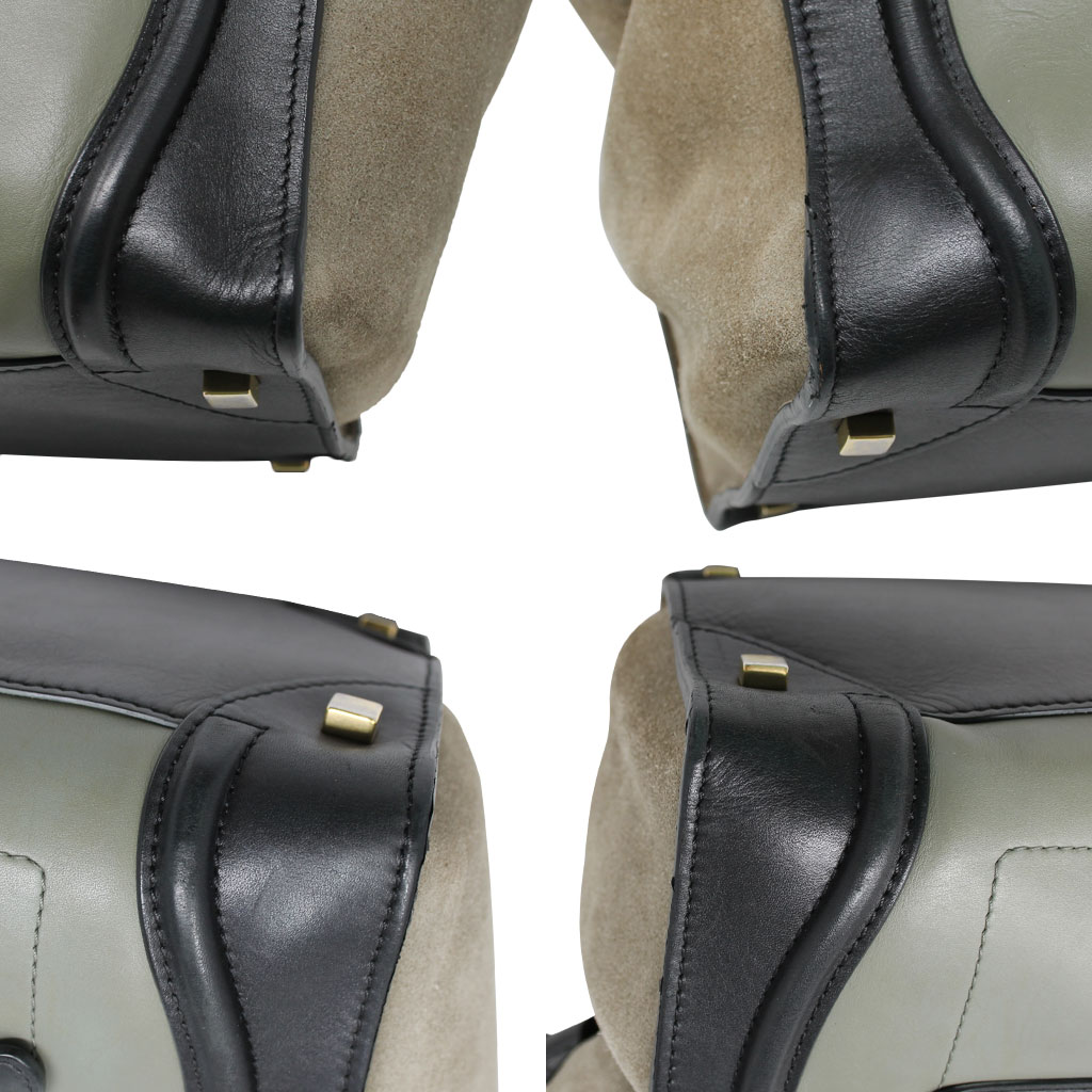 CelineBag-5 Celin calf Leather Suede Large Phantom Handbag