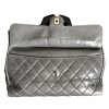 chanel grey rigid grey calfksin shopping tote