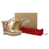Christian Louboutin Cataclou 140 Cork Blooming Multicolor/Studded Wedges Size 11 Boca Raton
