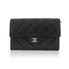 Chanel Maroquinerie black caviar wallet in box