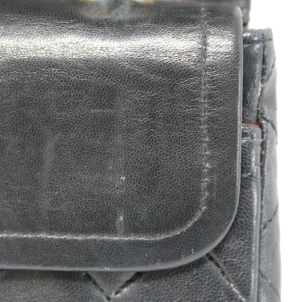 Chanel-23 black lambskin chanel flap bags