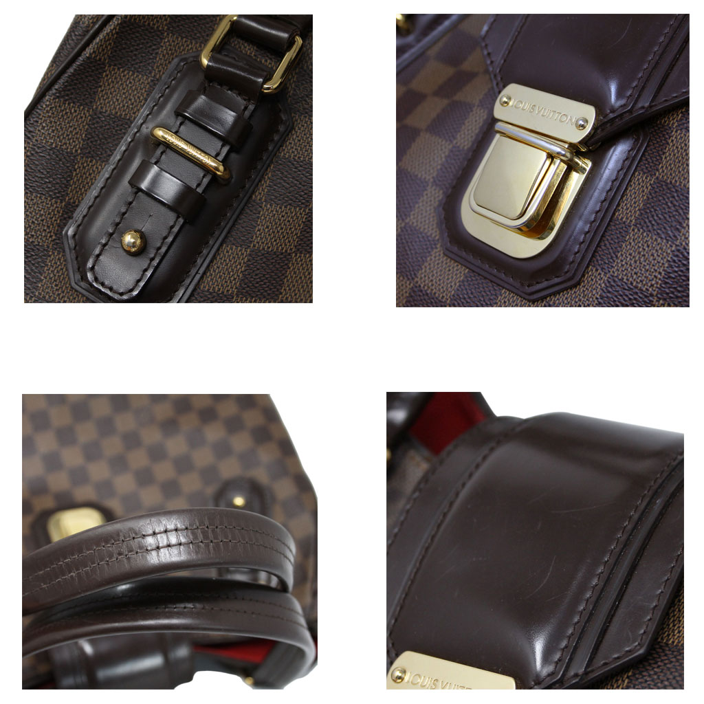 LV-Great-Damier-hardware Louis Vuitton Damier Ebene Griet Shoulder Bag preowned
