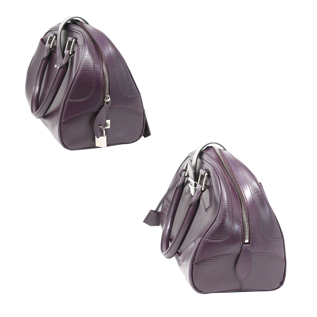 42 Louis Vuitton montaigne purple bowling bag