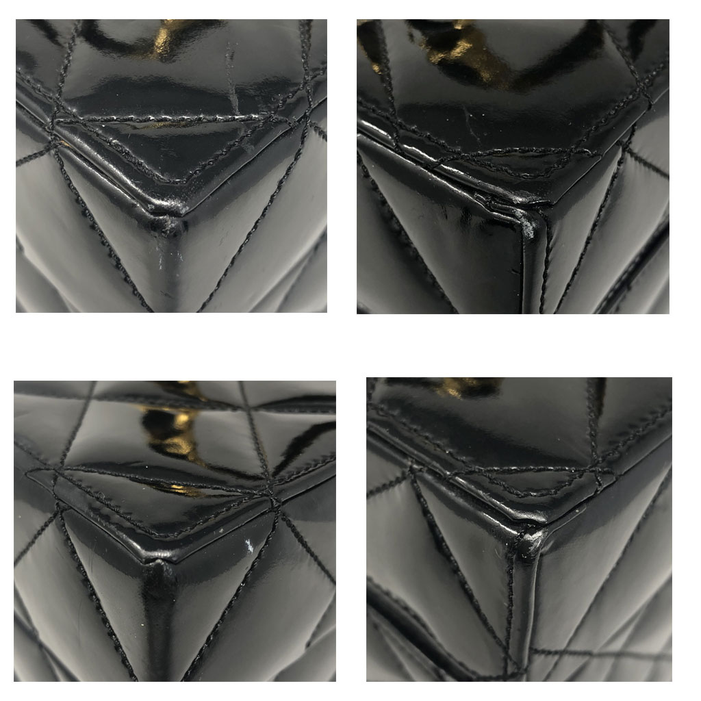 chanel-case-corners black patent leather chanel beauty train case