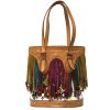 Louis Vuitton White Monogram Multi-color Fringe Bucket Bag with Pouch