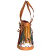 Louis Vuitton White Monogram Multi-color Fringe Bucket Bag with Pouch