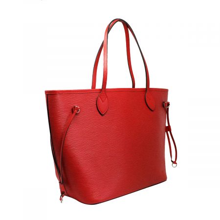 Louis Vuitton Red Epi Neverfull MM Handbag w/matching pochette