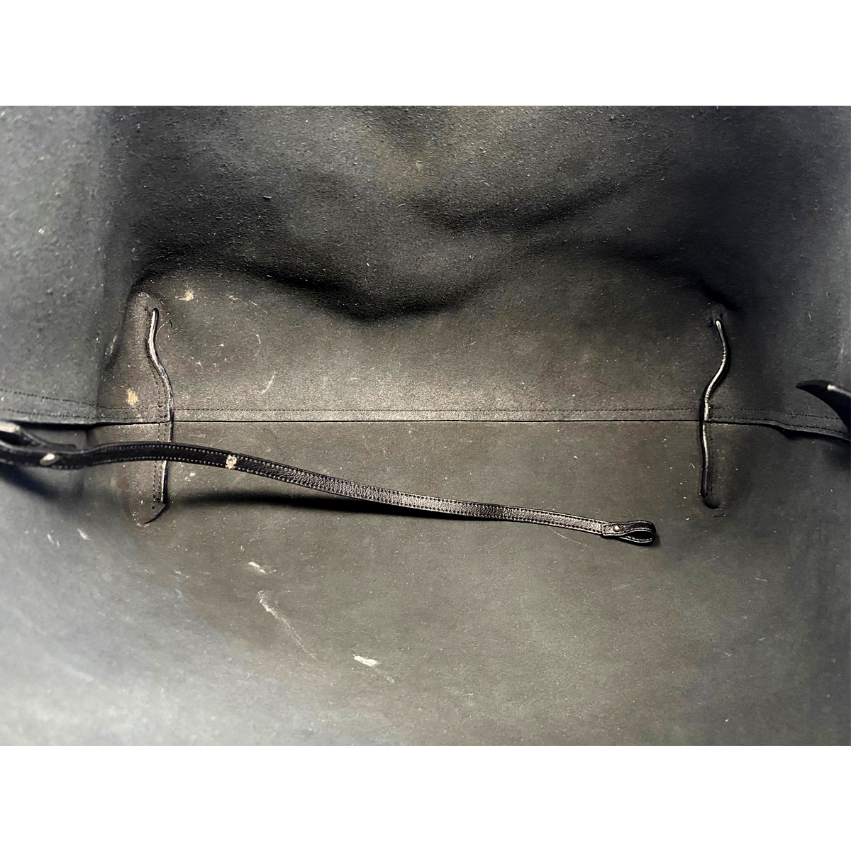 YSL Yves Saint Laurent Fringe Black Leather Tote Handbag