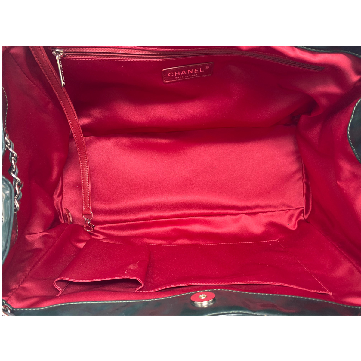Chanel Ming Coco Green Patent Leather Shoulder Bag