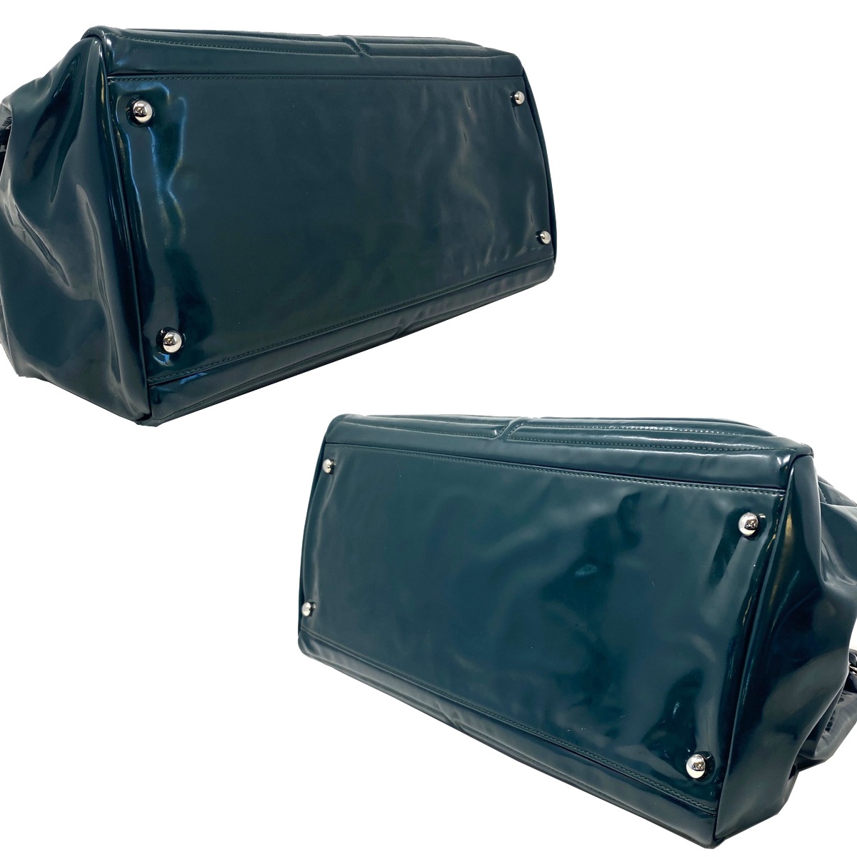 Chanel Ming Coco Green Patent Leather Shoulder Bag