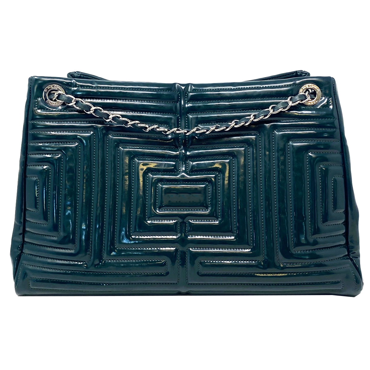 Chanel Ming Coco Green Patent Leather Shoulder Bag