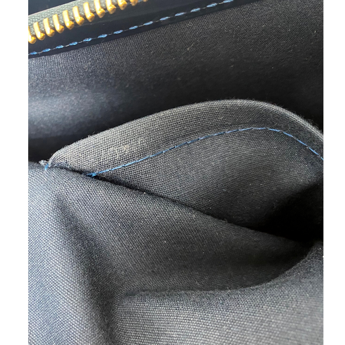 Louis Vuitton Melrose Avenue Blue Nuit Patent Leather Handbag