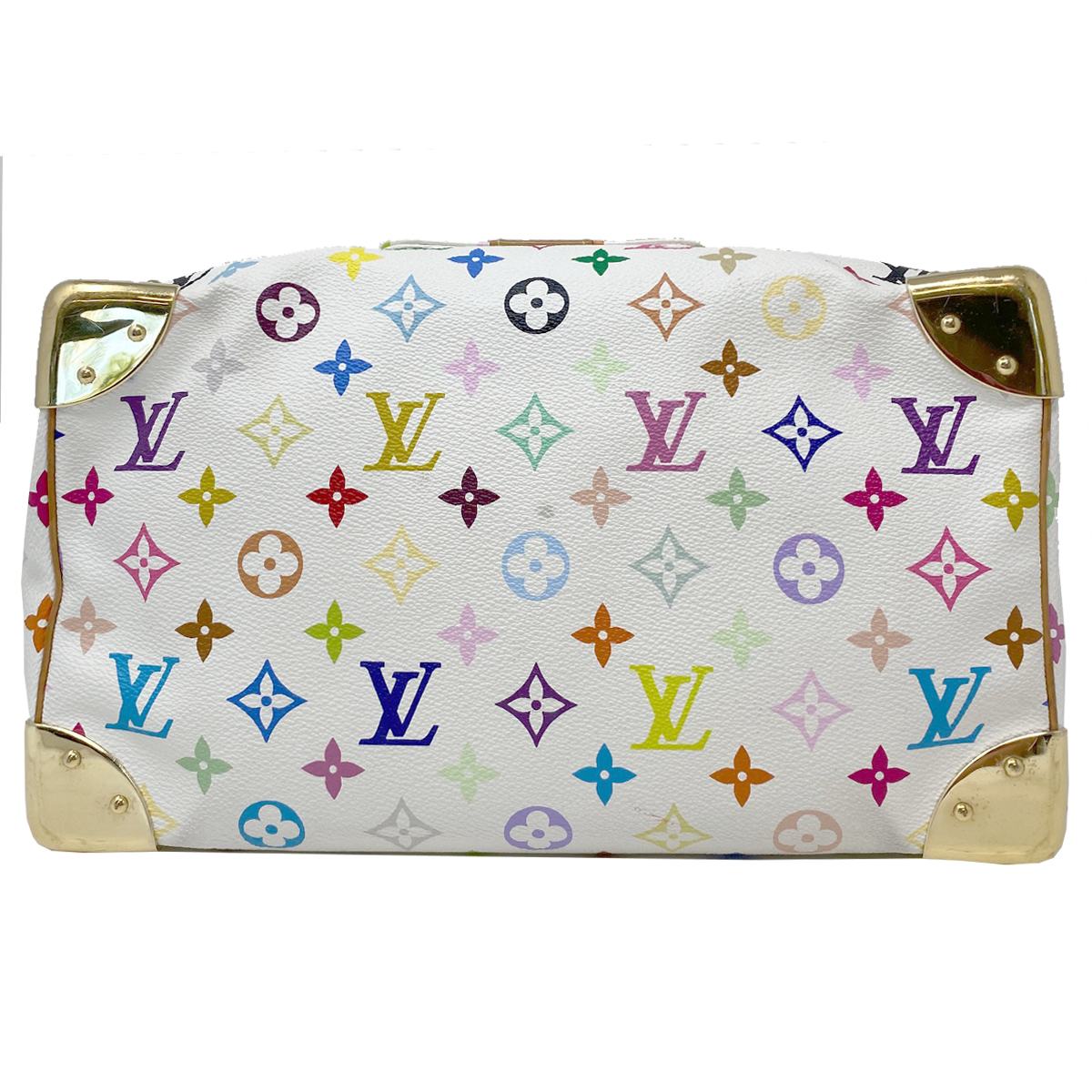 Louis Vuitton x Takashi Murakami Speedy Monogram 30 White Multicolor Handbag