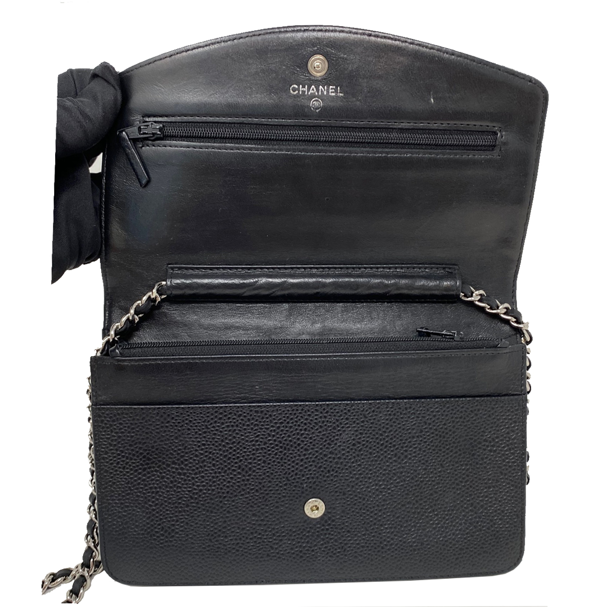Chanel Timeless WOC Wallet on Chain SHW Caviar Leather Crossbody Bag