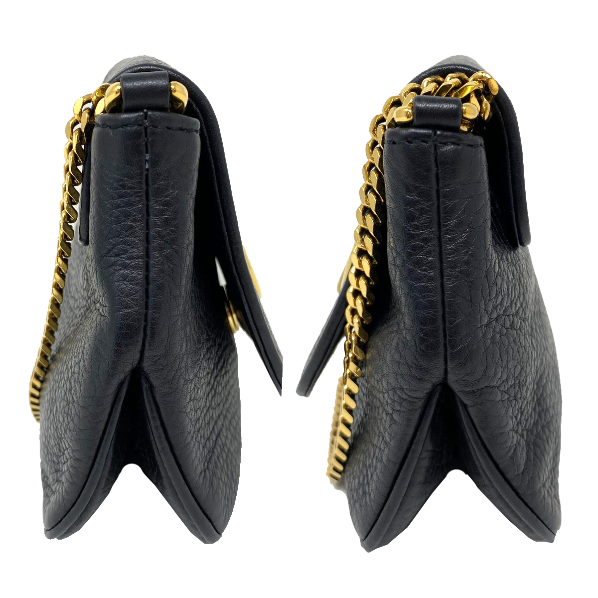 Gucci 1973 Small GHW Black Pebbled Leather Crossbody Bag