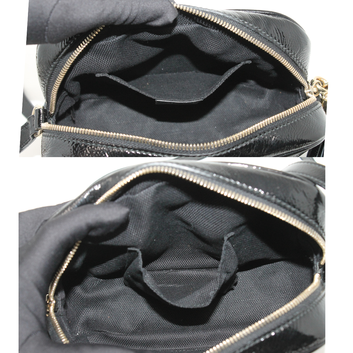 Gucci Soho Disco Black Patent Leather Crossbody Bag