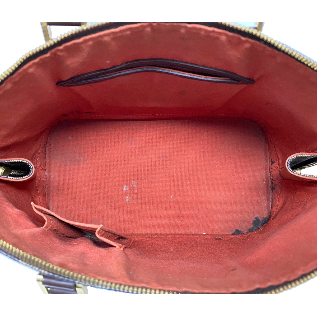 Louis Vuitton Alma Pm Damier Ebene Leather Canvas Handbag Louis Vuitton Alma Pm Damier Ebene Leather Canvas Handbag