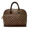 Louis Vuitton Alma Pm Damier Ebene Leather Canvas Handbag