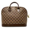 Louis Vuitton Alma Pm Damier Ebene Leather Canvas Handbag