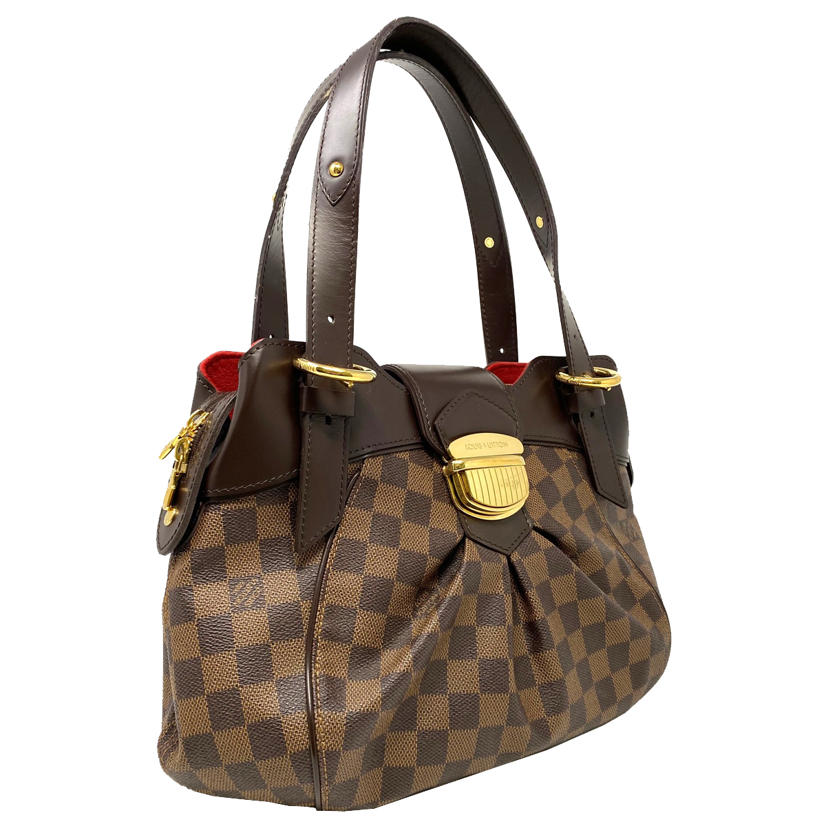 Louis Vuitton Sistina MM Damier Ebene Canvas Shoulder Bag Louis Vuitton Sistina MM Damier Ebene Canvas Shoulder Bag