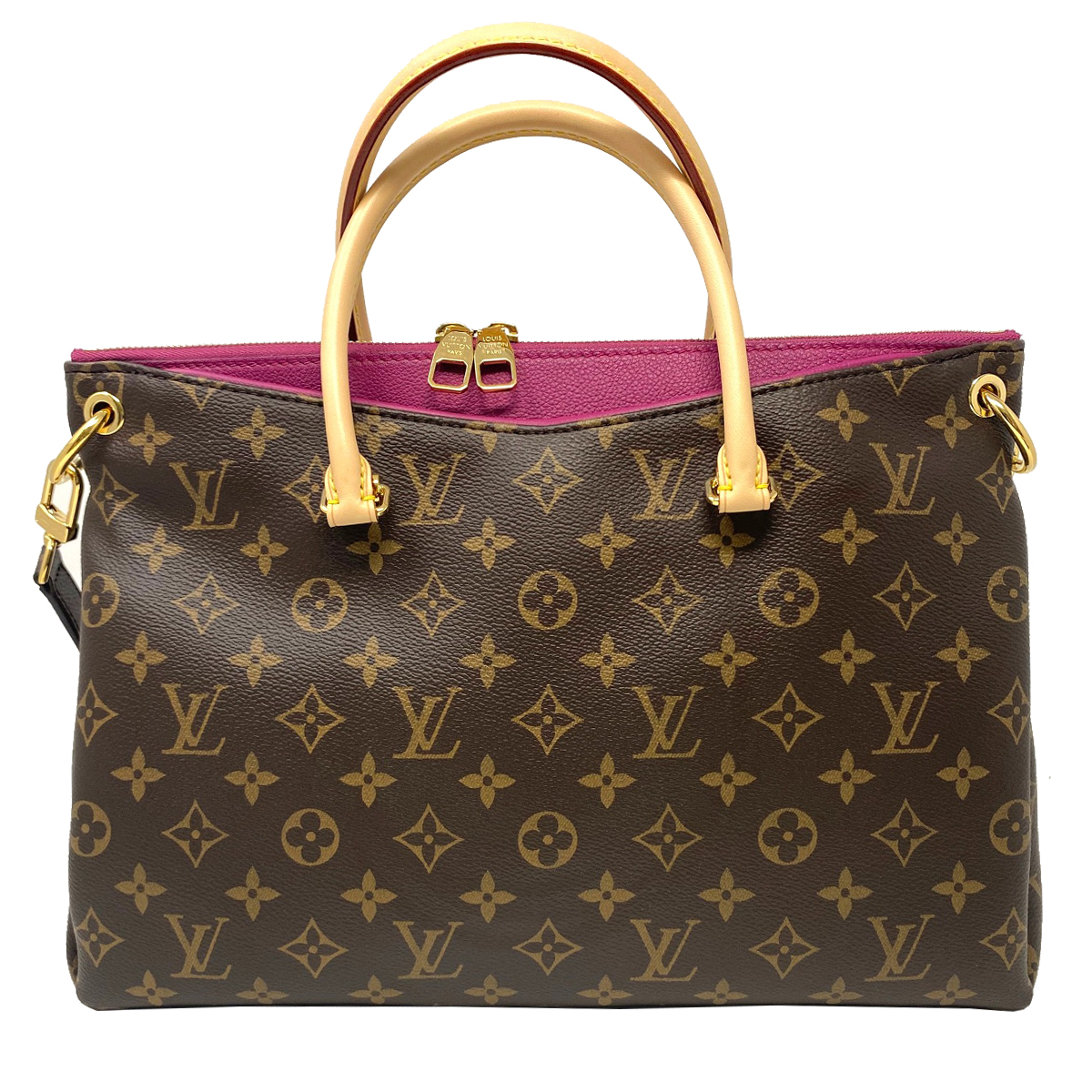 Louis Vuitton Grape Monogram Canvas Pallas Leather Shoulder Bag With Receipt Louis Vuitton Grape Monogram Canvas Pallas Leather Shoulder Bag With Receipt