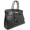 Hermes Birkin 35 Bag Togo Black Leather Palladium Hardware Top Handle Handbag