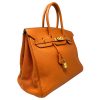 Hermes Birkin 35 Bag Togo Orange Leather GHW Top Handle Handbag