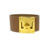 Hermes Kelly Dog Brown Leather Bracelet