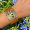 Hermes Kelly Dog Brown Leather Bracelet