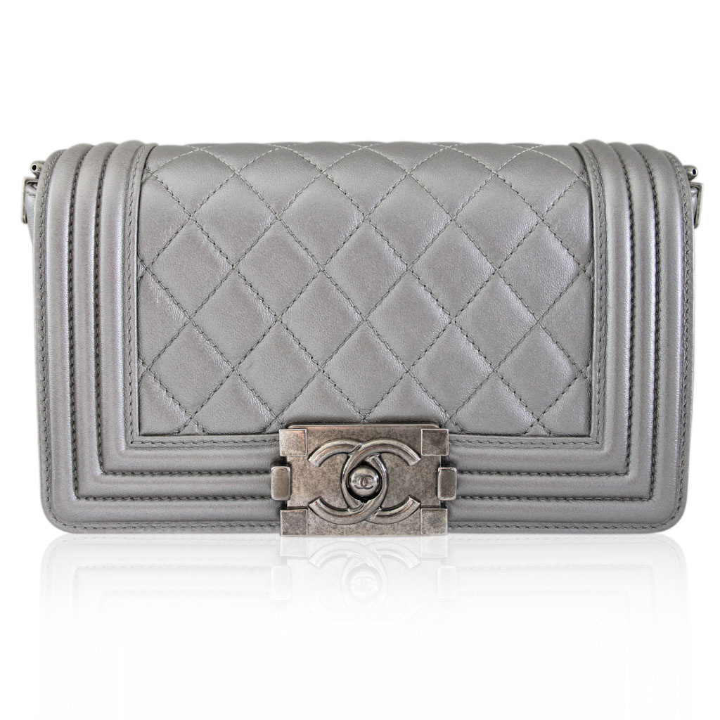 Chanel Silver Boy Bag