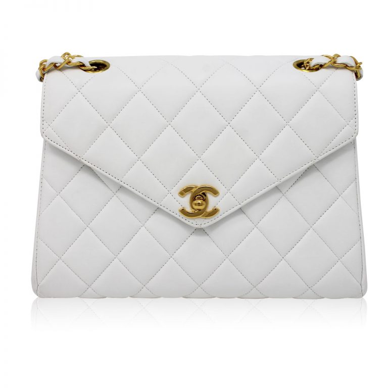 Chanel Vintage White Flap Bag