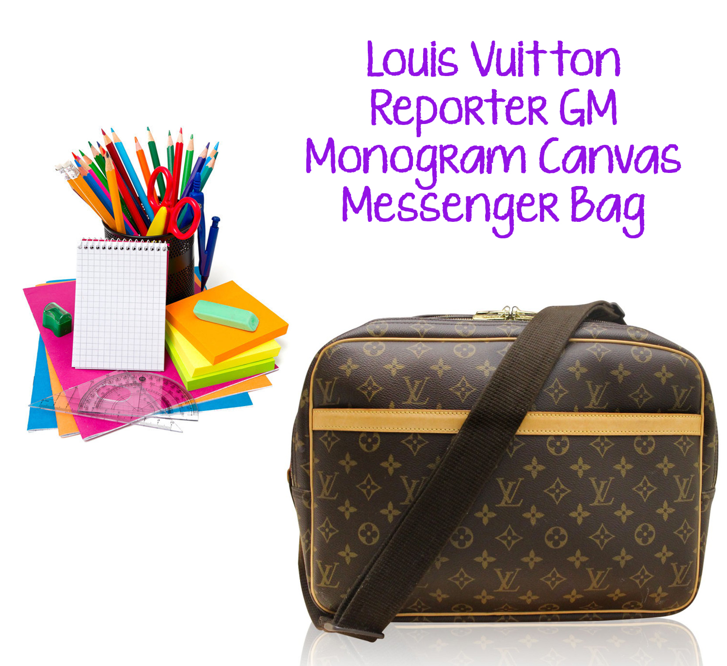 louis vuitton book bag for school