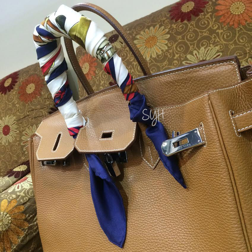 How to: Accessorize Your Handbag With an Hermes Scarf