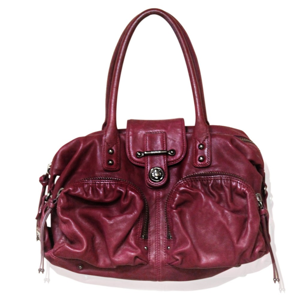 Botkier Bianca Dark Red Leather Handbag 