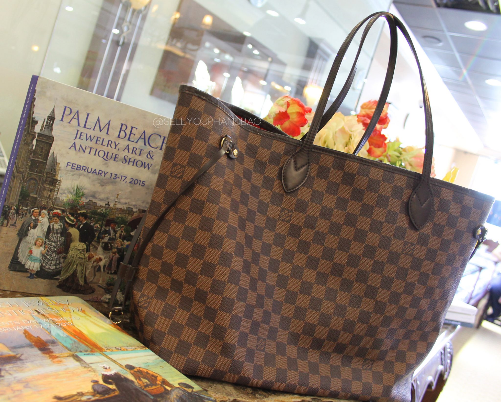 Louis Vuitton Neverfull Damier Ebene Preowned Boca Raton